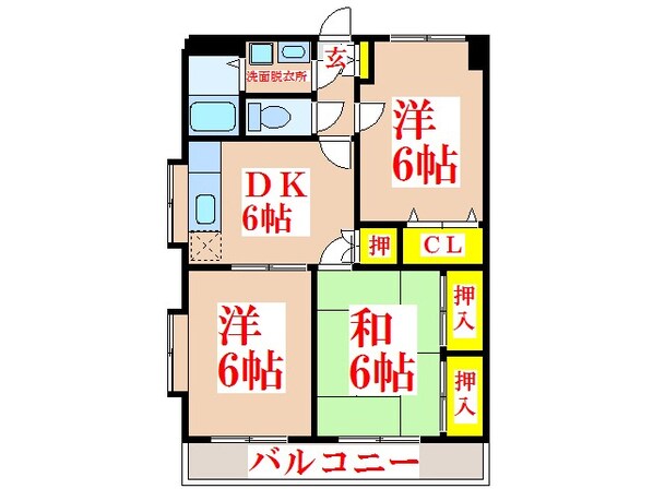 ＩＨビル　Ⅱの物件間取画像